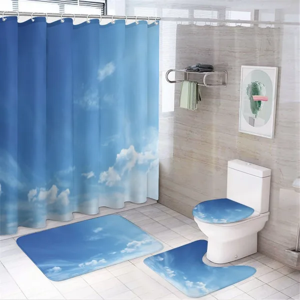 Inspirational Sun Rays on a shower curtain