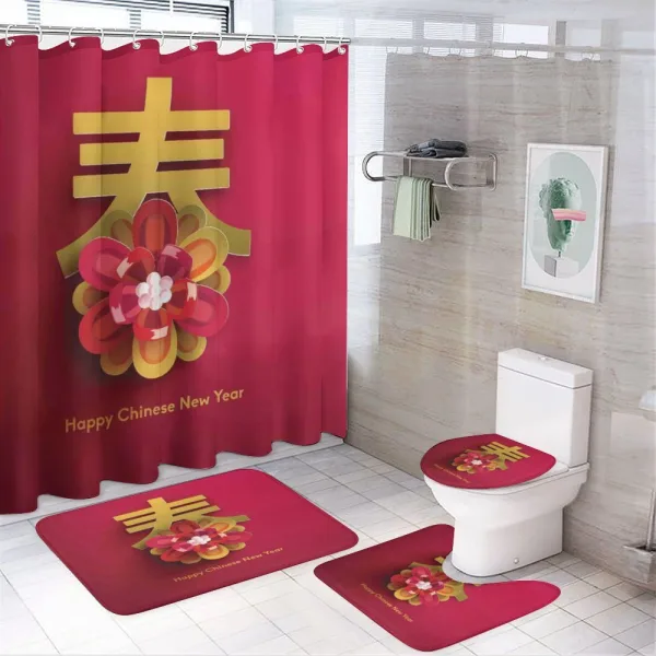 Lunar Flower on a shower curtain