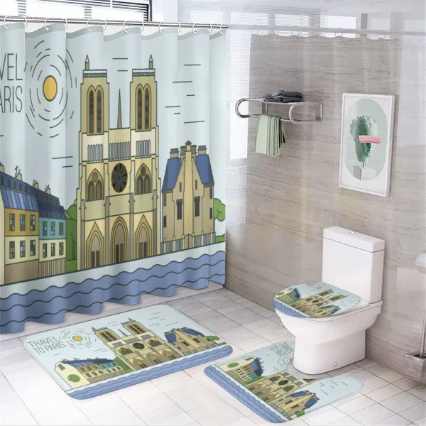 Postcard Image on a shower curtain