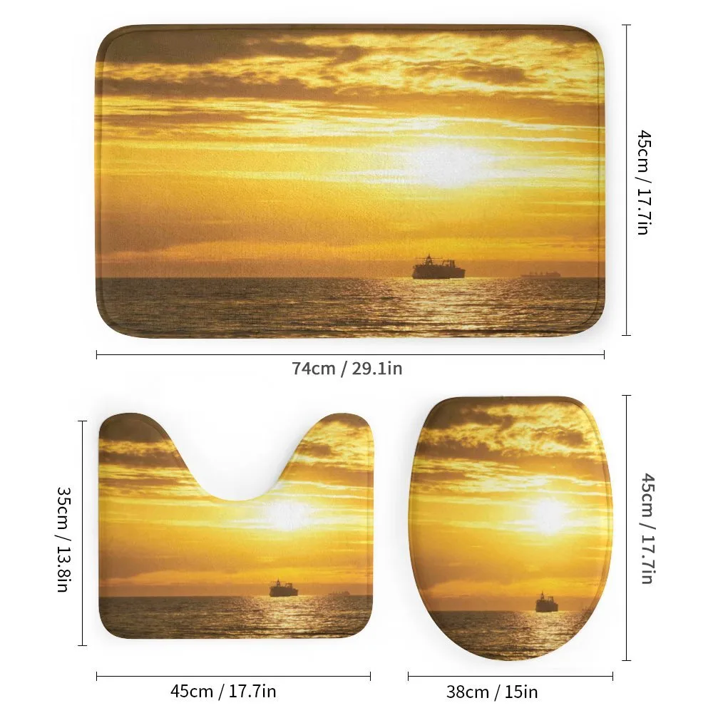 Ship on Ocean Sunrise — Detail 1