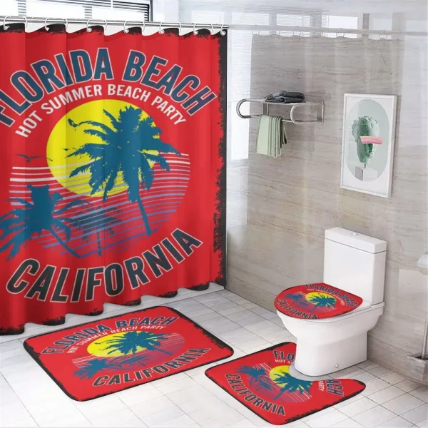 Summer Party California on a shower curtain