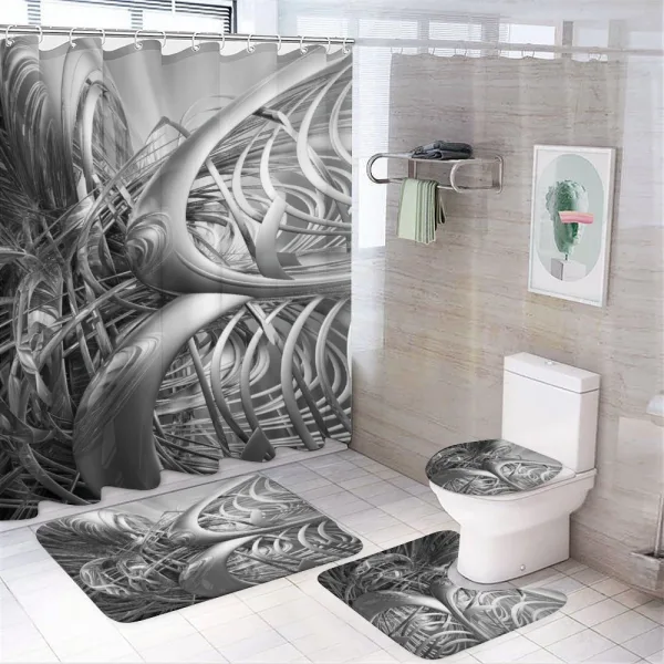 Technologic Pattern on a shower curtain