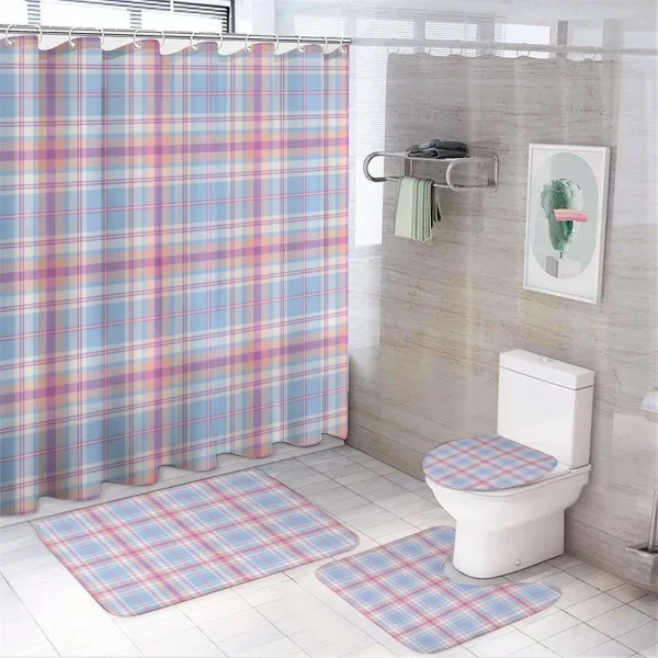 Vintage Plaid Pattern on a shower curtain