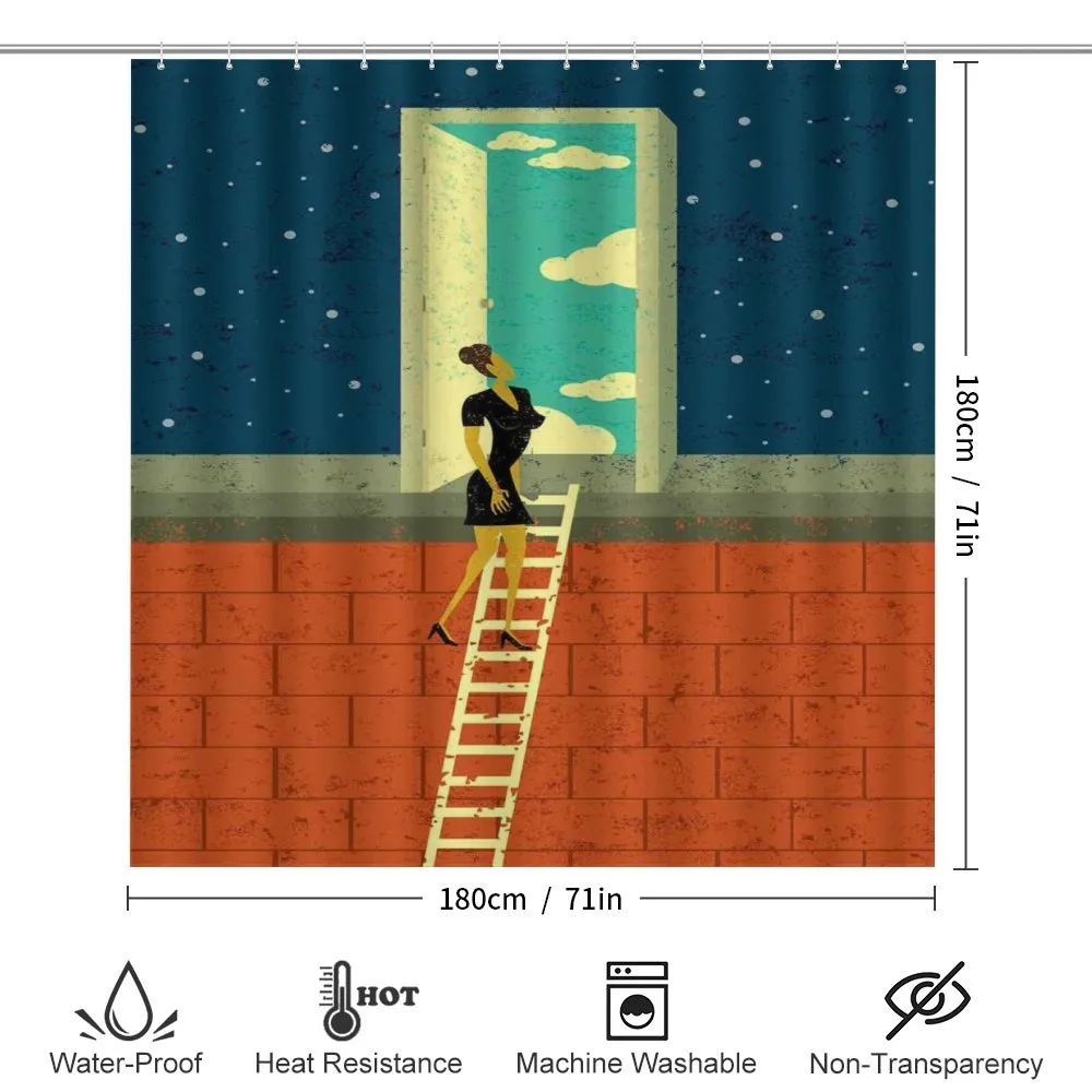 Woman on Ladder — Detail 2