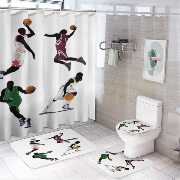 Basketball Players Sport on a shower curtain