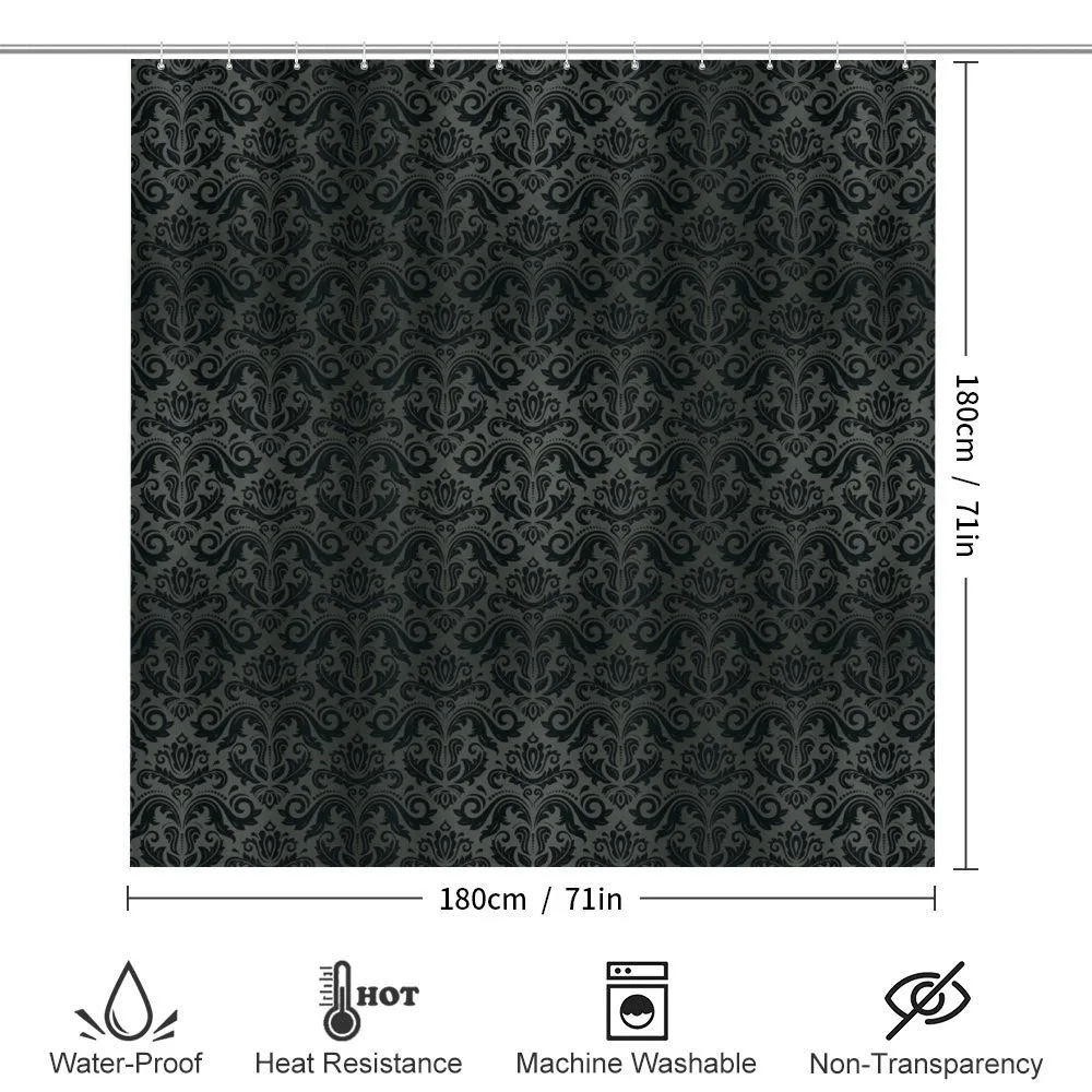 Black Damask Floral — Detail 2