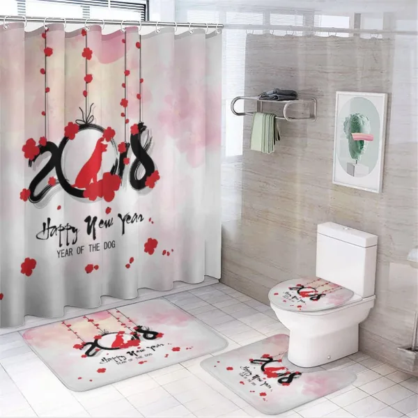 Brush Blossom on a shower curtain