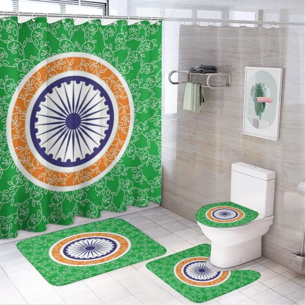 Chakra Floral on a shower curtain