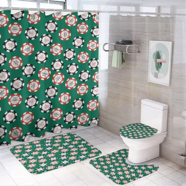 Chips Pirate on a shower curtain