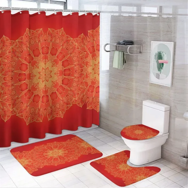 Complex Exposure Swirls on a shower curtain