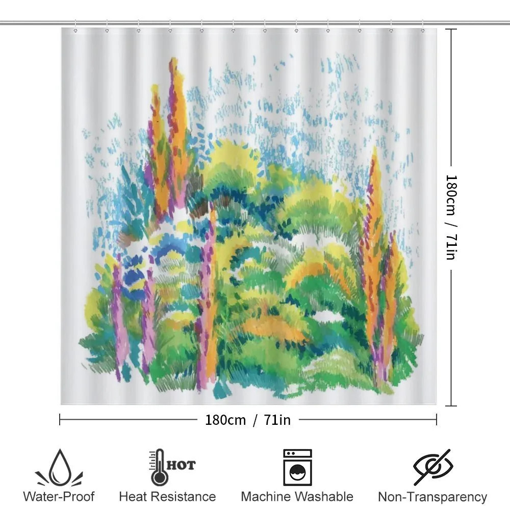 Floral Nature Meadow Trees — Detail 2