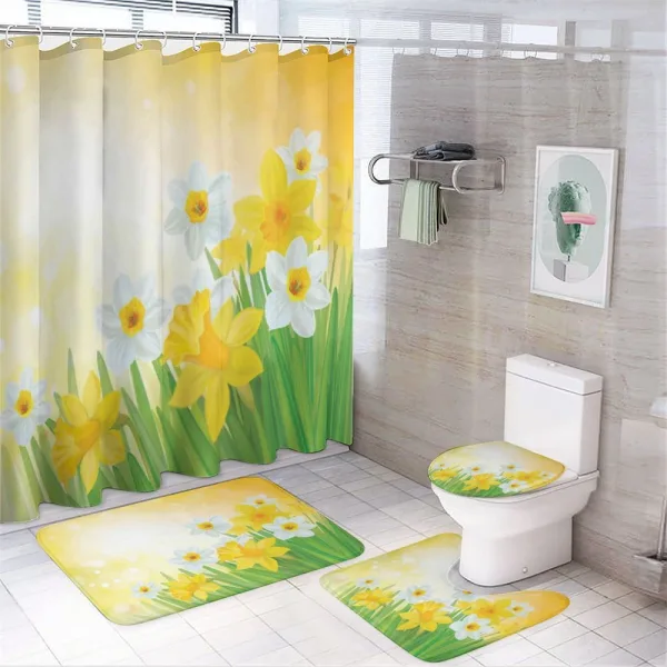 Flower Garden in Summer on a shower curtain