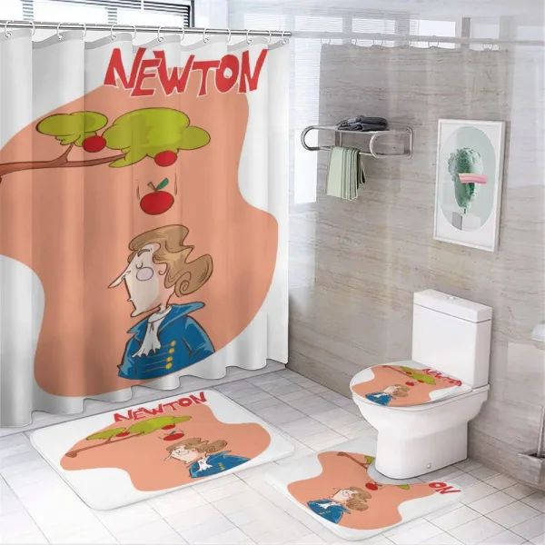 Gravity Themed on a shower curtain