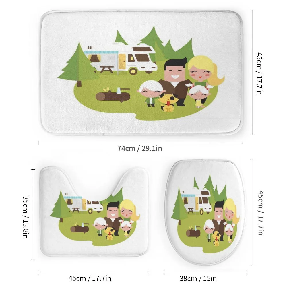 Happy Camper Family in Woods — Detail 1