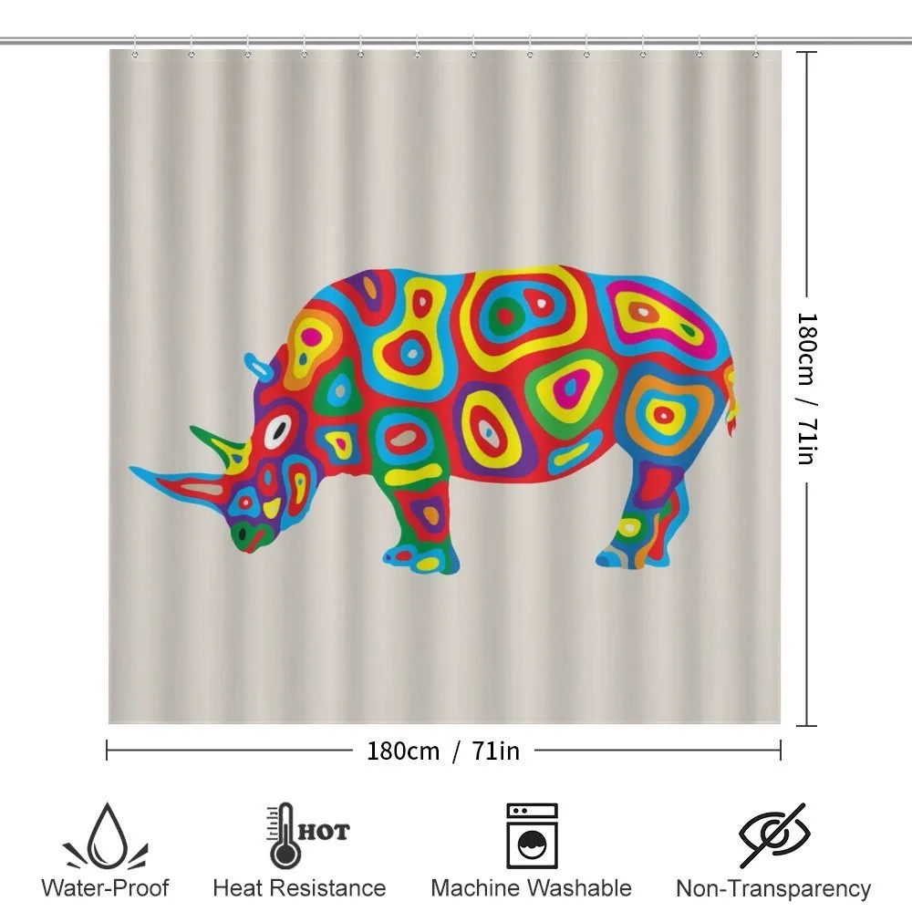 Rainbow Colored Motifs Animal — Detail 2