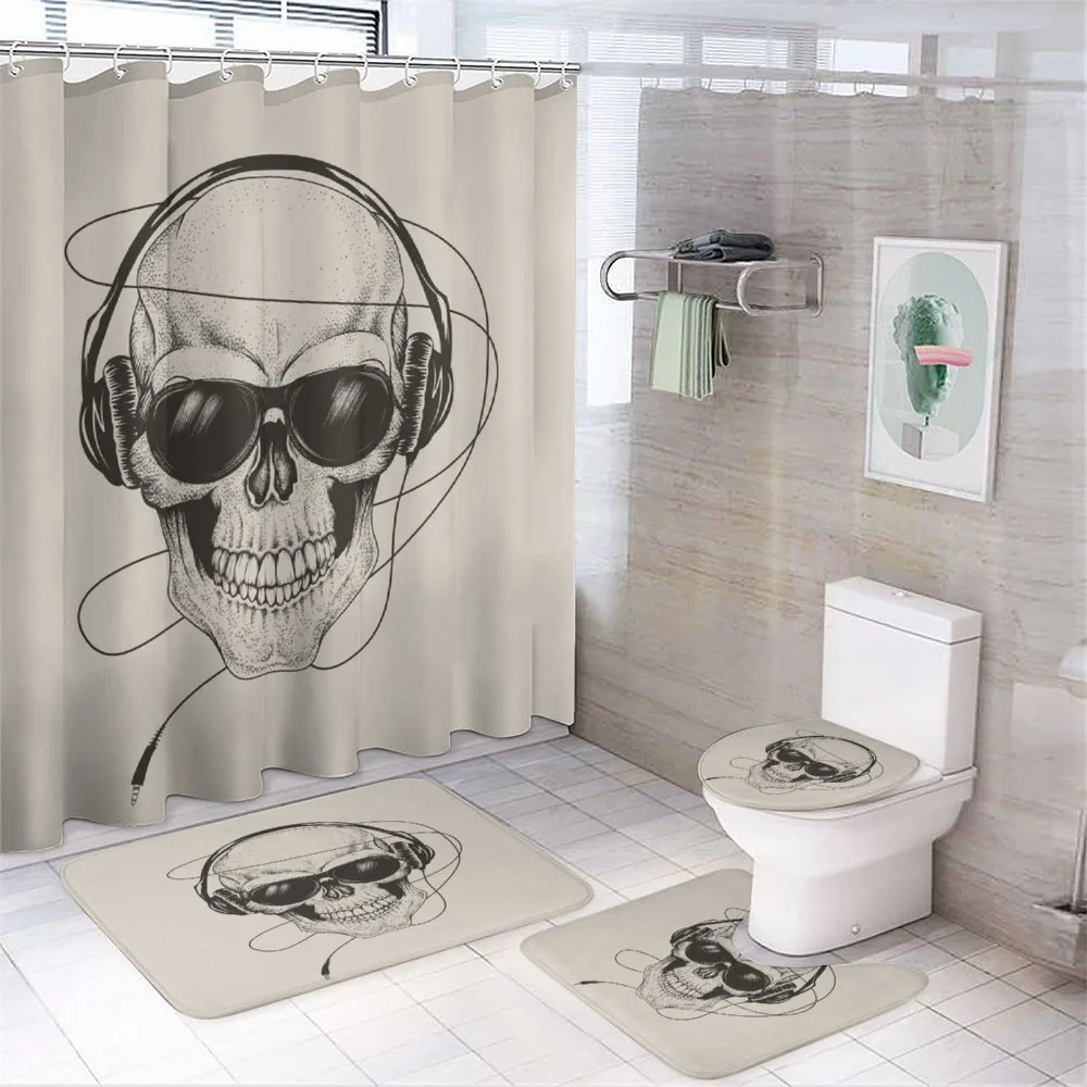 Retro Skull with Headphones — Your design