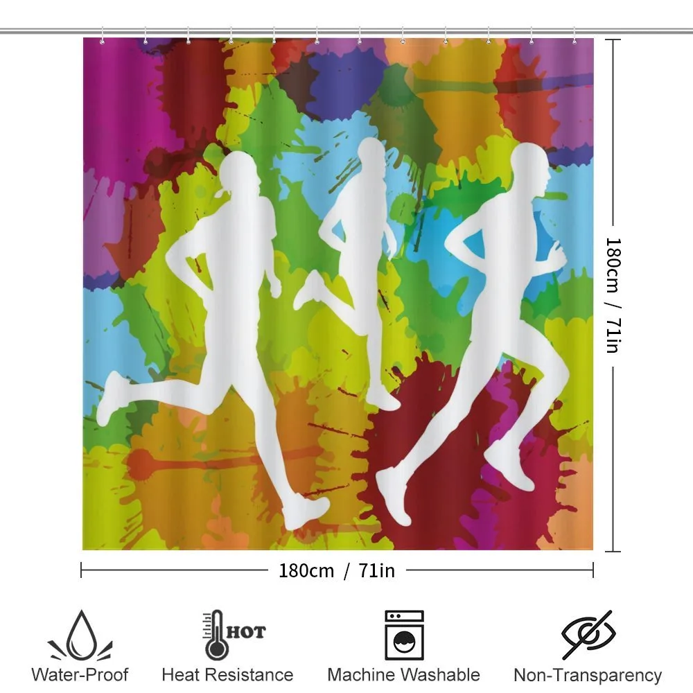 Runners in Watercolors — Detail 2