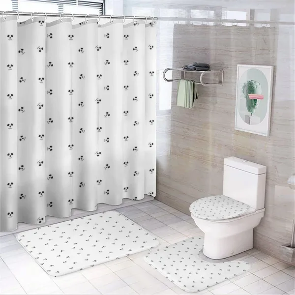 Skull Artwork on a shower curtain