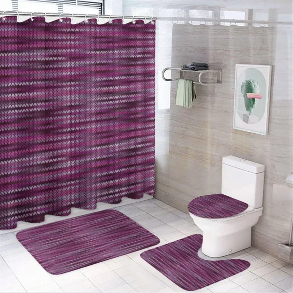 Vintage Knit Pattern on a shower curtain