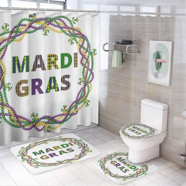 Vivid Beads Patterns on a shower curtain