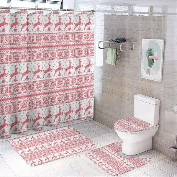 Winter Time Reindeers on a shower curtain