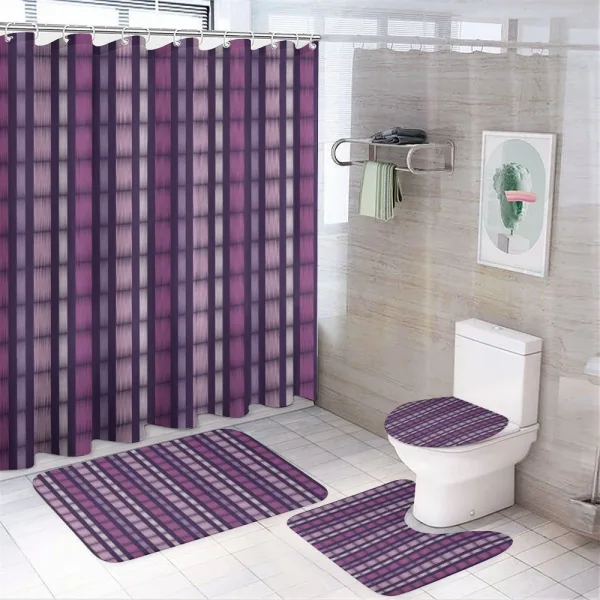 Abstract Stripes Bars on a shower curtain