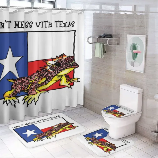 American Texas City on a shower curtain