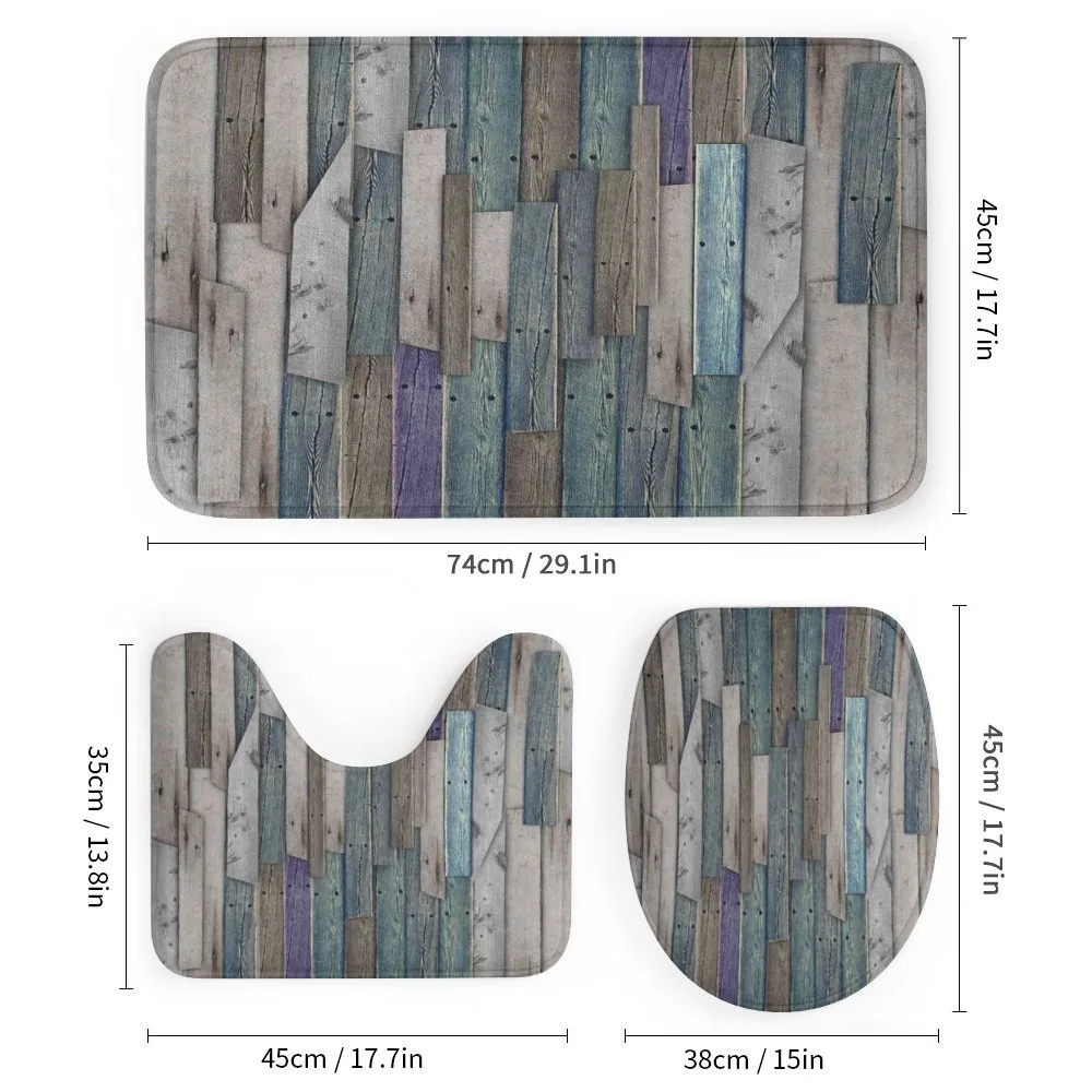 Blue Grey Planks Grunge — Detail 1
