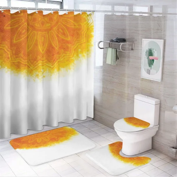 Bohemian Style Tribal Motif on a shower curtain