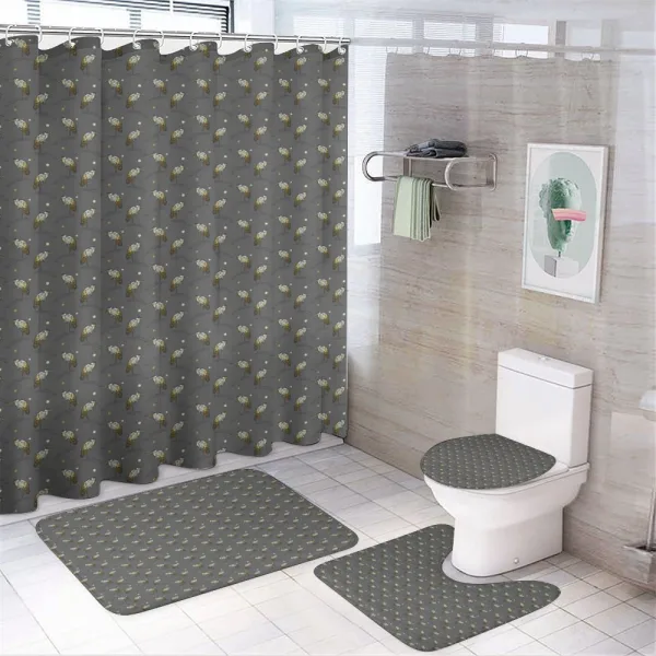 Herons with Dots on a shower curtain