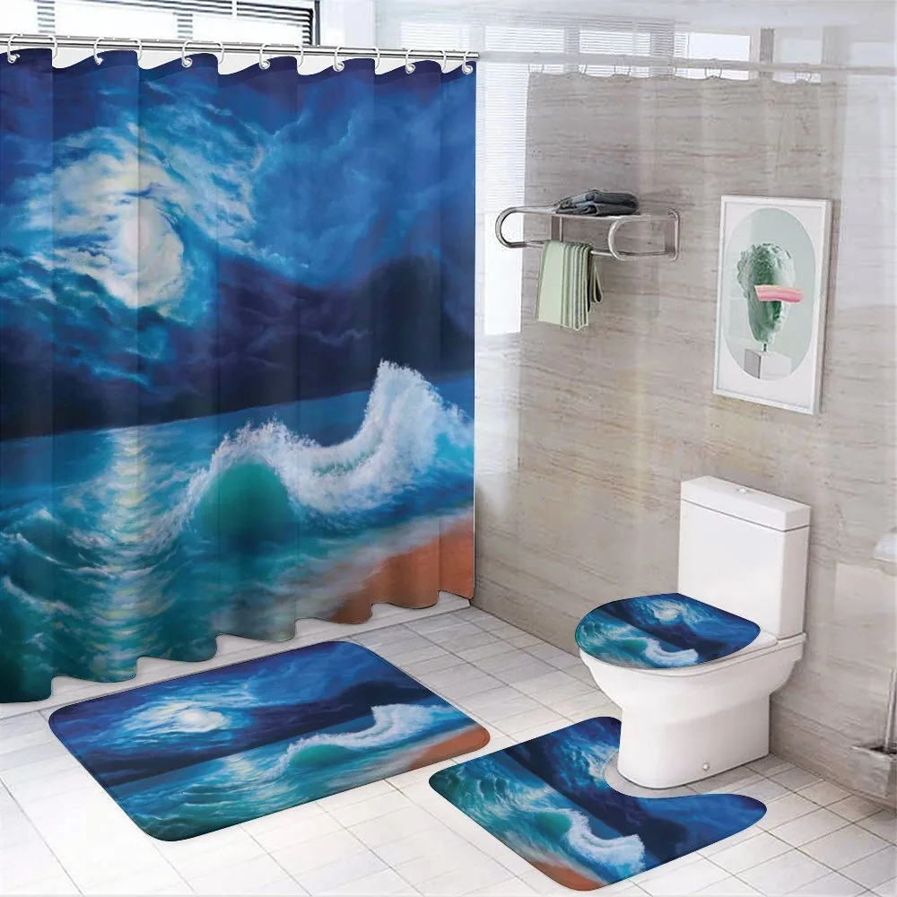 Moonlight over Wavy Sea — Your design