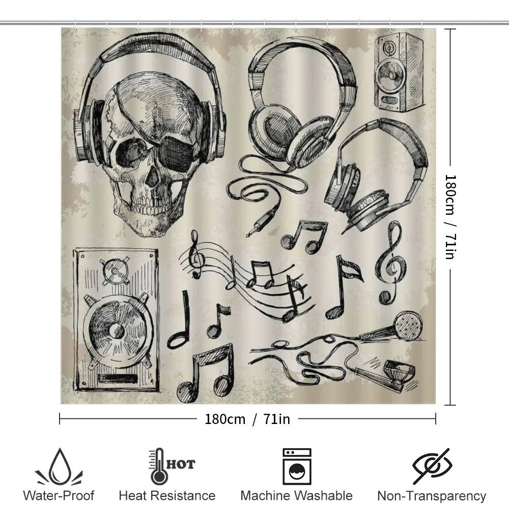 Music Hipster Skull — Detail 2