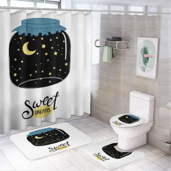 Night Sky in a Jar on a shower curtain