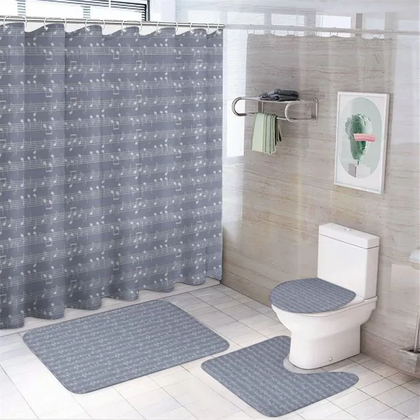 Piano Jazz Melody Music on a shower curtain