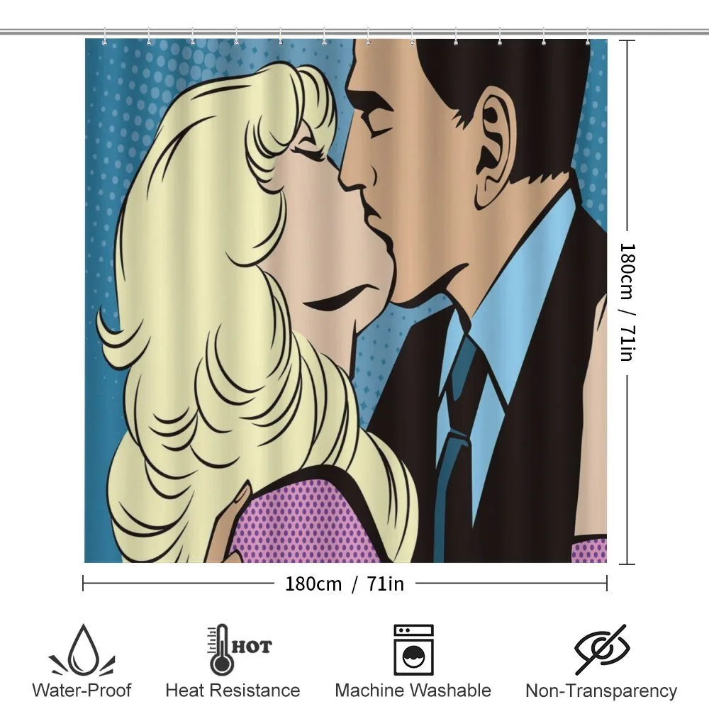Pop Art Romantic Couple — Detail 2