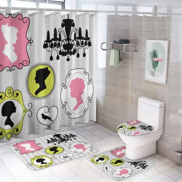 Portrait Frames on a shower curtain