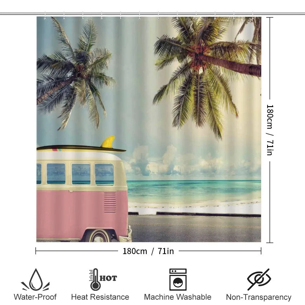 Retro Minivan on Beach — Detail 2