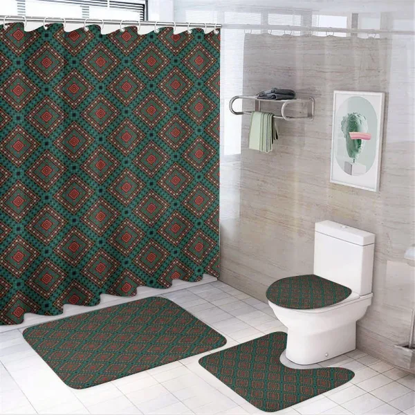 Retro Shape on a shower curtain
