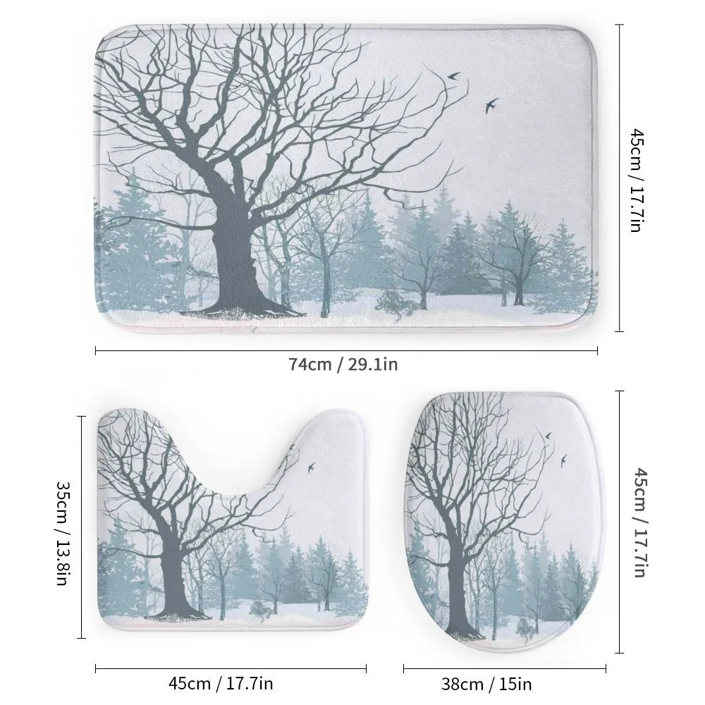 Snowy Forest Trees Birds — Detail 1