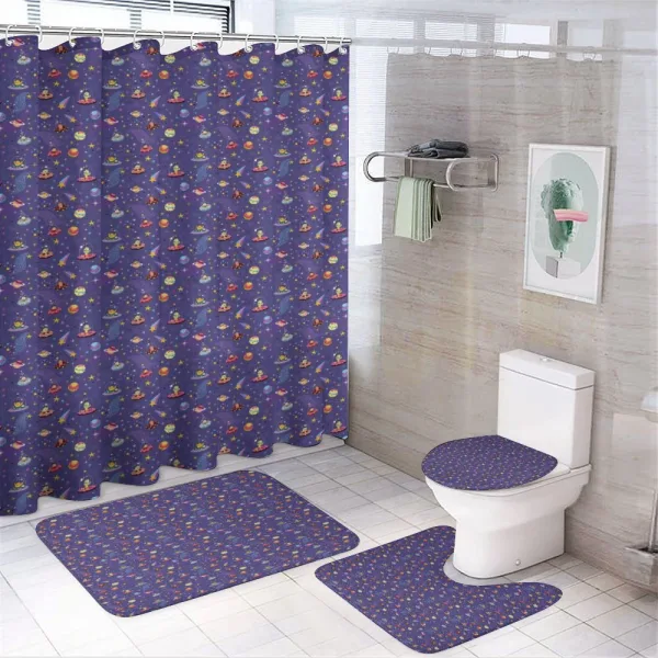Space Characters Galaxy on a shower curtain
