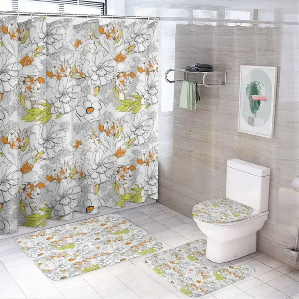Summer Vivid Colors on a shower curtain