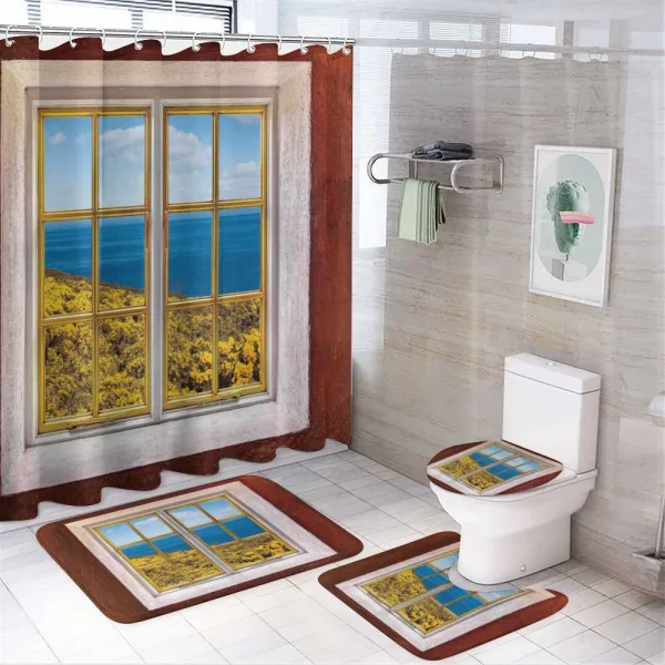 Tropical Scenery Holiday on a shower curtain