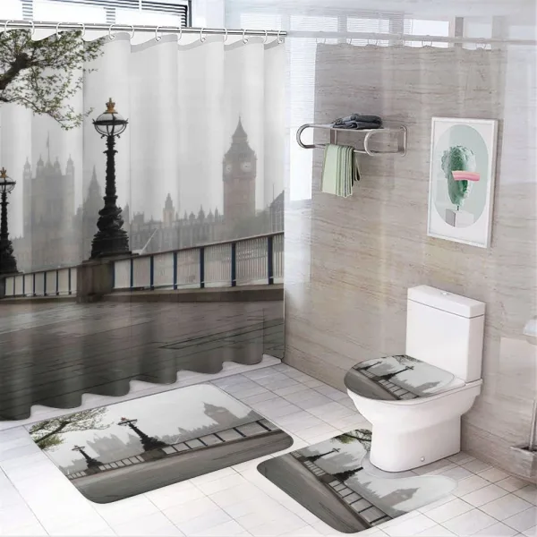 Westminster Tower Bridge on a shower curtain
