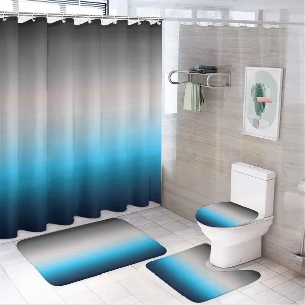 Abstract Color Change Pattern on a shower curtain