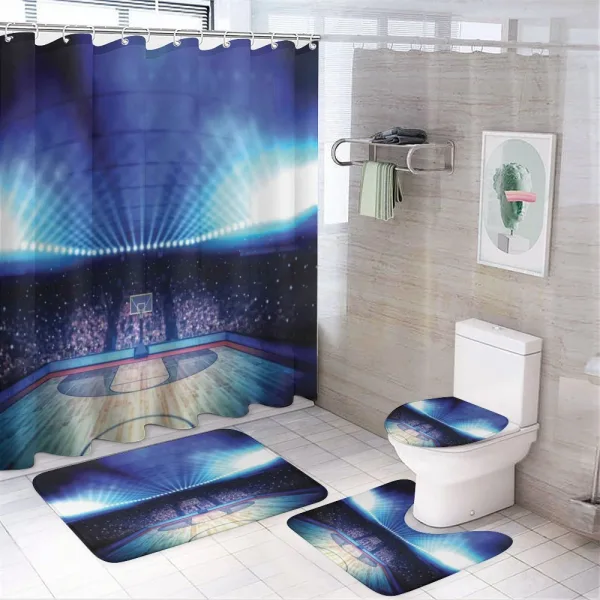 Basketball Arena Game on a shower curtain
