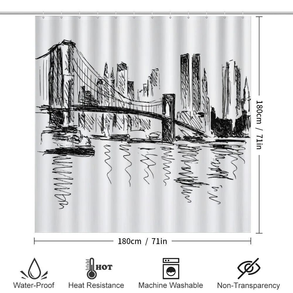 Buildings Bridge River — Detail 2