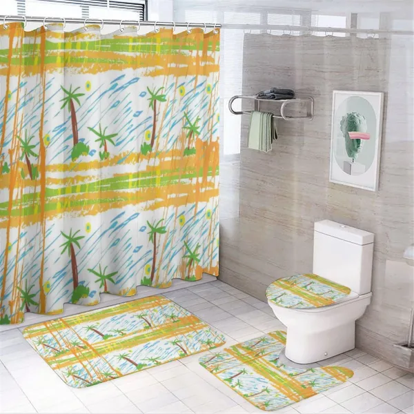 Childish Rainy Forest on a shower curtain