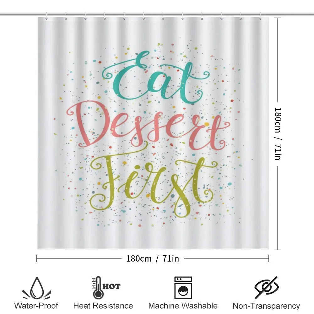 Cursive Eat Dessert First — Detail 2