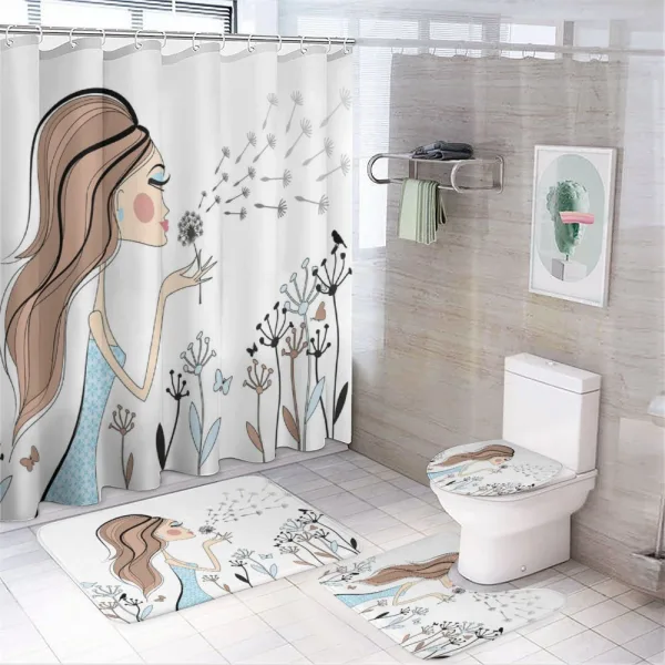 Dandelion Flower Spring on a shower curtain