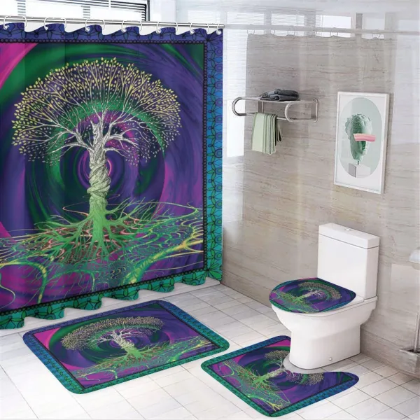 Digital Psychedelic Art on a shower curtain